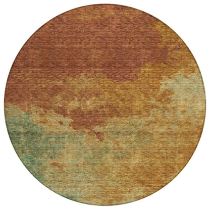 LOOMLAN Rugs Julian Orange Washable Indoor-Outdoor Rug