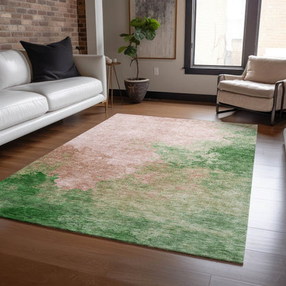 LOOMLAN Rugs Julian Pink Washable Indoor-Outdoor Rug