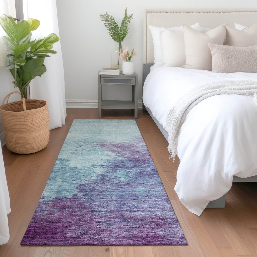 LOOMLAN Rugs Julian Sky Washable Indoor-Outdoor Rug