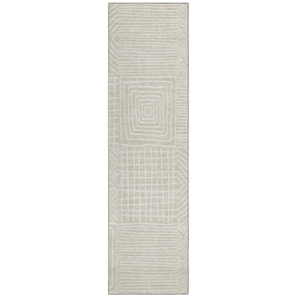 LOOMLAN Rugs Junia Beige Washable Indoor-Outdoor Rug