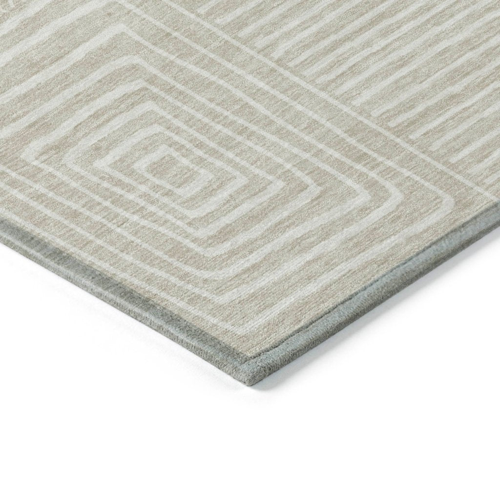LOOMLAN Rugs Junia Beige Washable Indoor-Outdoor Rug