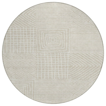 LOOMLAN Rugs Junia Beige Washable Indoor-Outdoor Rug