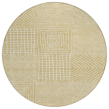 LOOMLAN Rugs Junia Gold Washable Indoor-Outdoor Rug