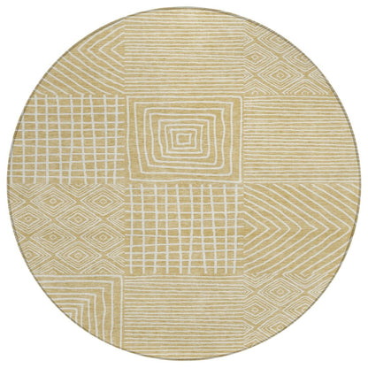 LOOMLAN Rugs Junia Gold Washable Indoor-Outdoor Rug