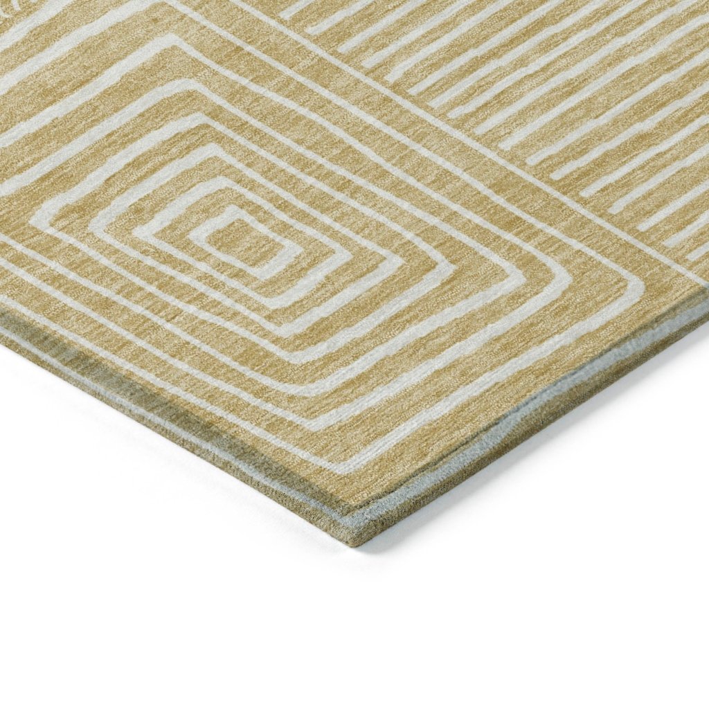 LOOMLAN Rugs Junia Gold Washable Indoor-Outdoor Rug