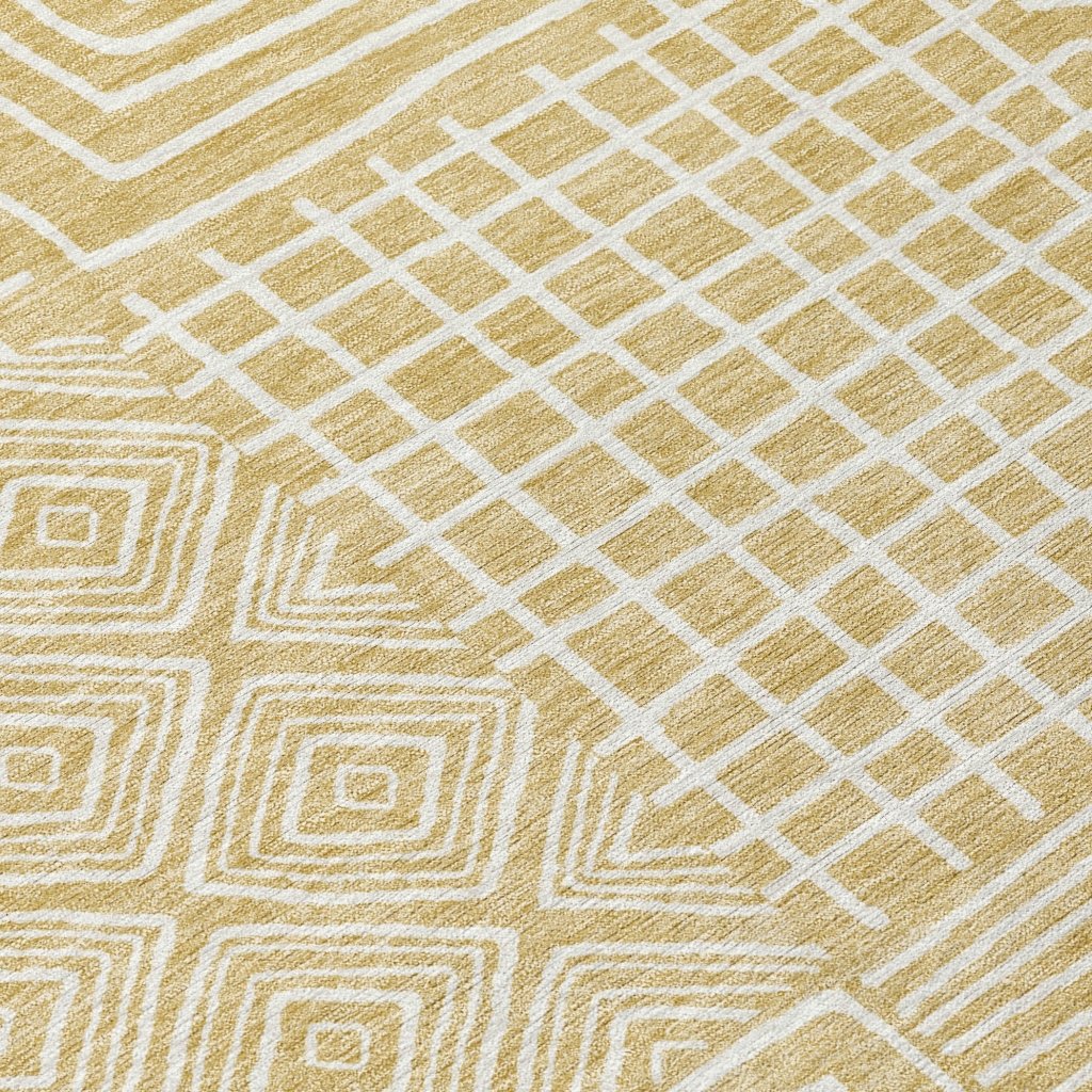 LOOMLAN Rugs Junia Gold Washable Indoor-Outdoor Rug