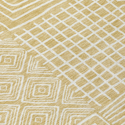 LOOMLAN Rugs Junia Gold Washable Indoor-Outdoor Rug