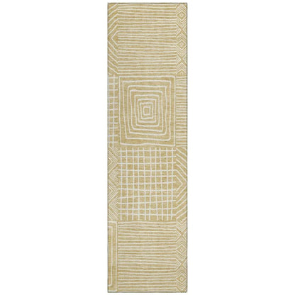 LOOMLAN Rugs Junia Gold Washable Indoor-Outdoor Rug