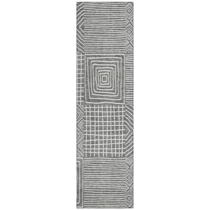 LOOMLAN Rugs Junia Gray Washable Indoor-Outdoor Rug