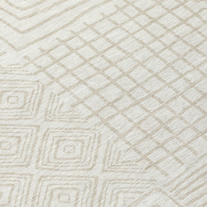 LOOMLAN Rugs Junia Ivory Washable Indoor-Outdoor Rug