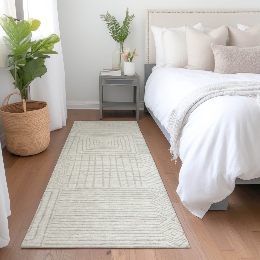 LOOMLAN Rugs Junia Ivory Washable Indoor-Outdoor Rug
