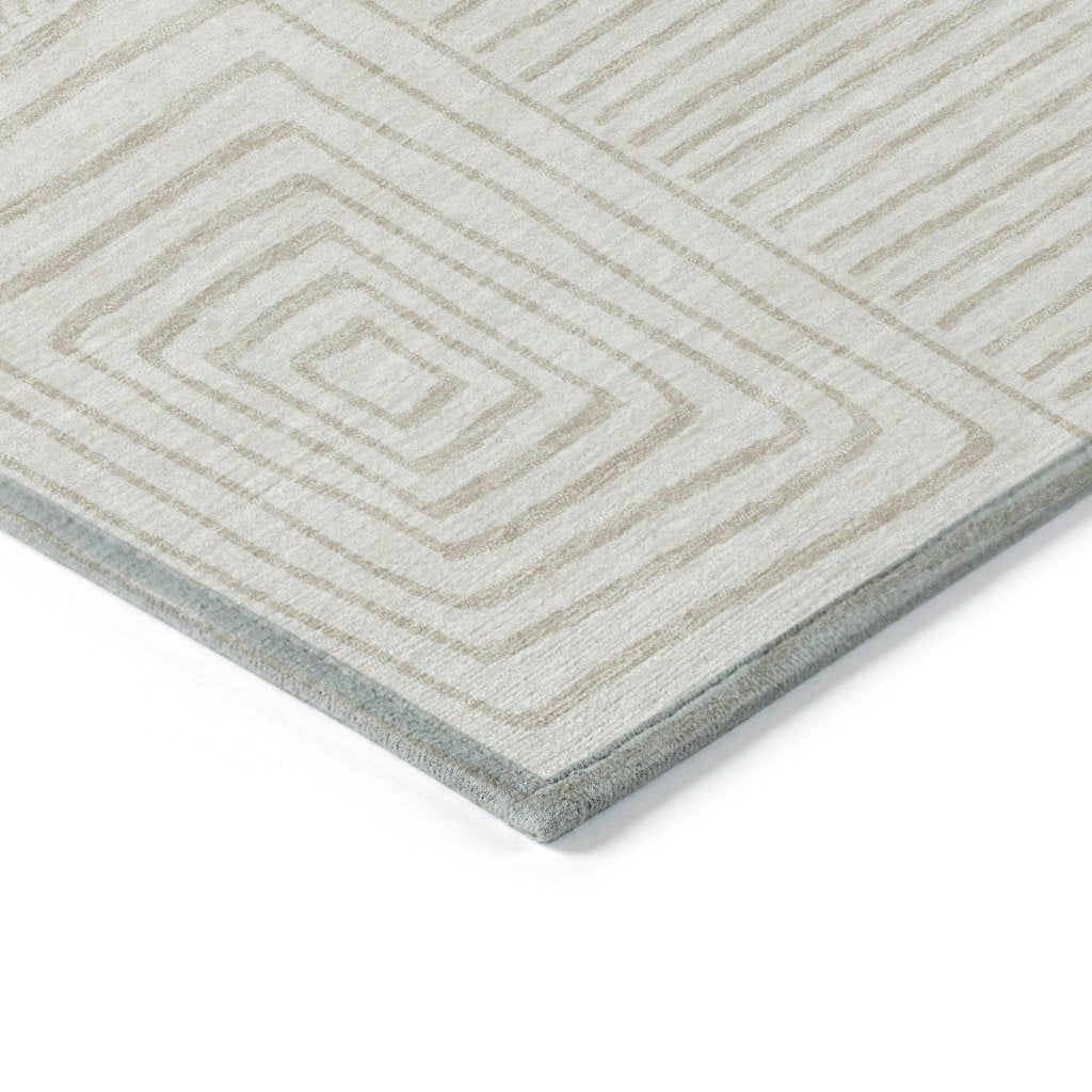 LOOMLAN Rugs Junia Ivory Washable Indoor-Outdoor Rug