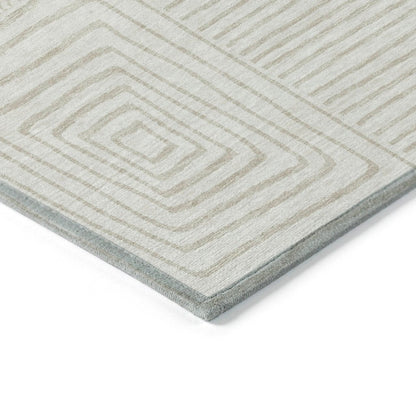 LOOMLAN Rugs Junia Ivory Washable Indoor-Outdoor Rug