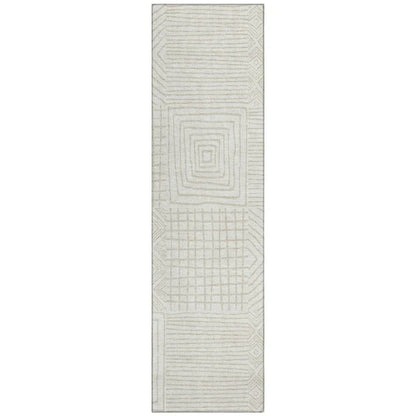 LOOMLAN Rugs Junia Ivory Washable Indoor-Outdoor Rug