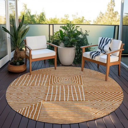 LOOMLAN Rugs Junia Orange Washable Indoor-Outdoor Rug