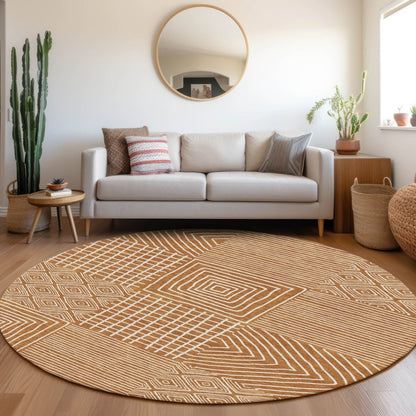 LOOMLAN Rugs Junia Orange Washable Indoor-Outdoor Rug