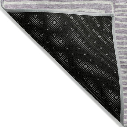 LOOMLAN Rugs Junia Purple Washable Indoor-Outdoor Rug