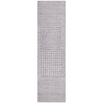 LOOMLAN Rugs Junia Purple Washable Indoor-Outdoor Rug