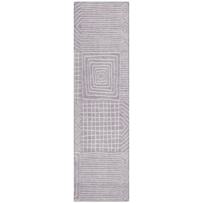 LOOMLAN Rugs Junia Purple Washable Indoor-Outdoor Rug