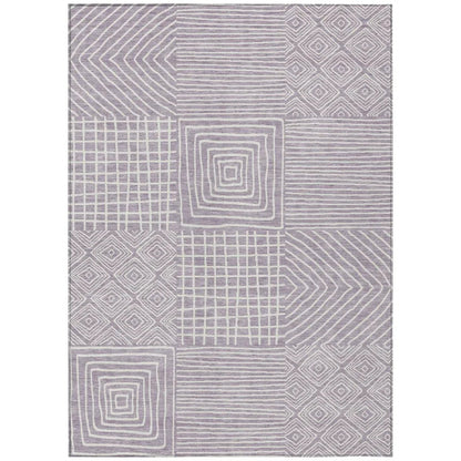 LOOMLAN Rugs Junia Purple Washable Indoor-Outdoor Rug