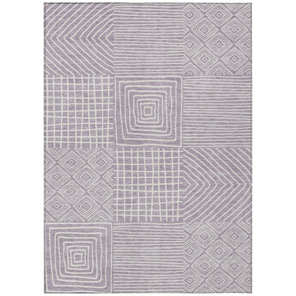 LOOMLAN Rugs Junia Purple Washable Indoor-Outdoor Rug