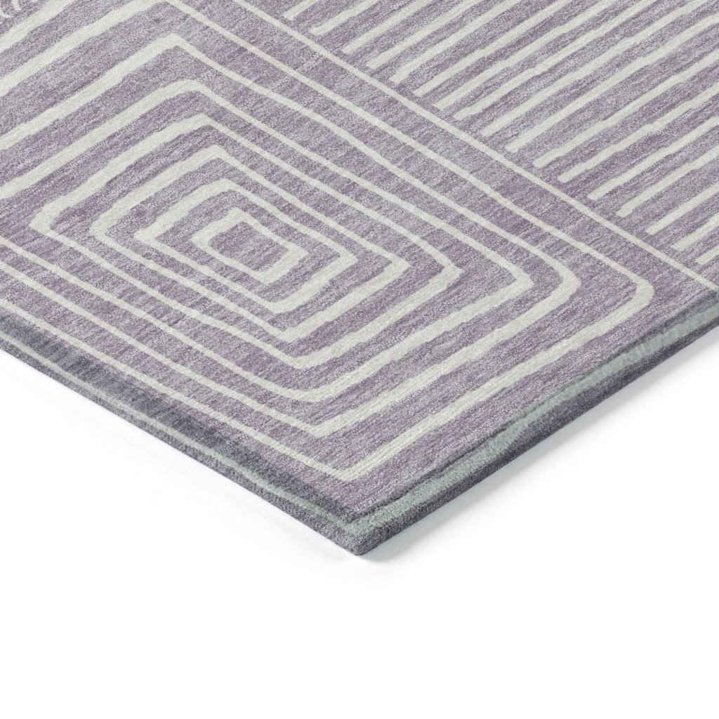 LOOMLAN Rugs Junia Purple Washable Indoor-Outdoor Rug