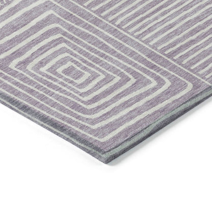 LOOMLAN Rugs Junia Purple Washable Indoor-Outdoor Rug