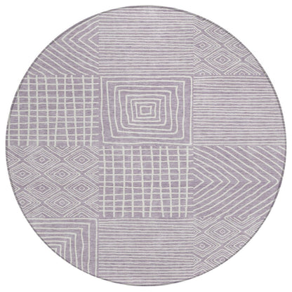 LOOMLAN Rugs Junia Purple Washable Indoor-Outdoor Rug