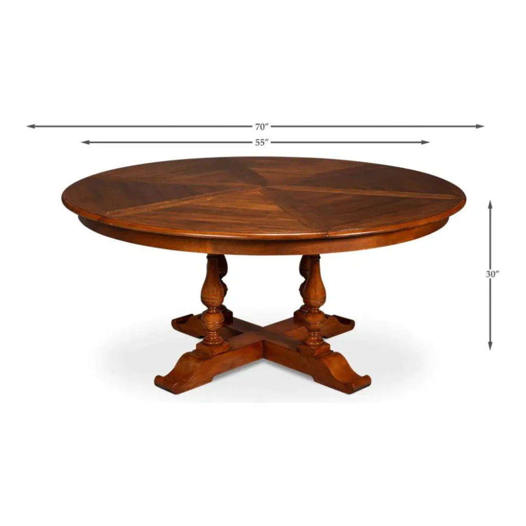 Sarreid Jupe Wooden Brown Round Dining Table