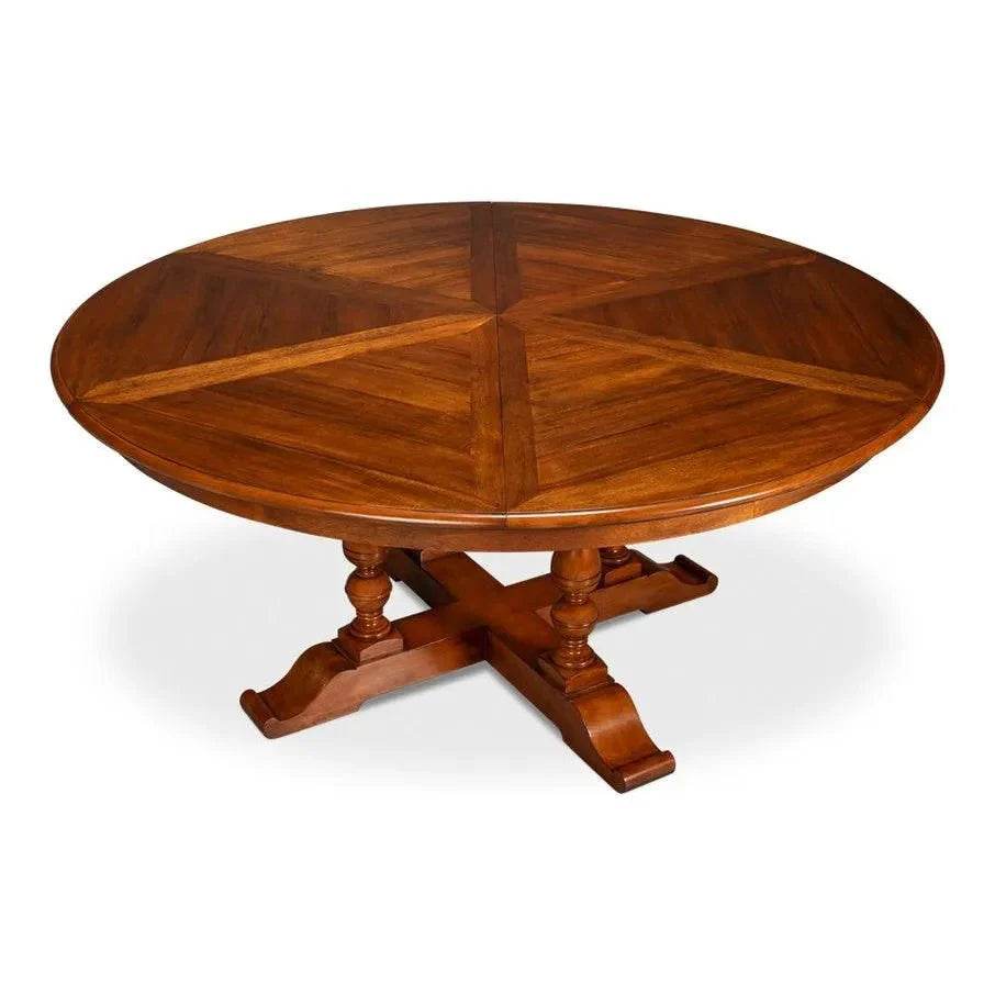 Sarreid Jupe Wooden Brown Round Dining Table