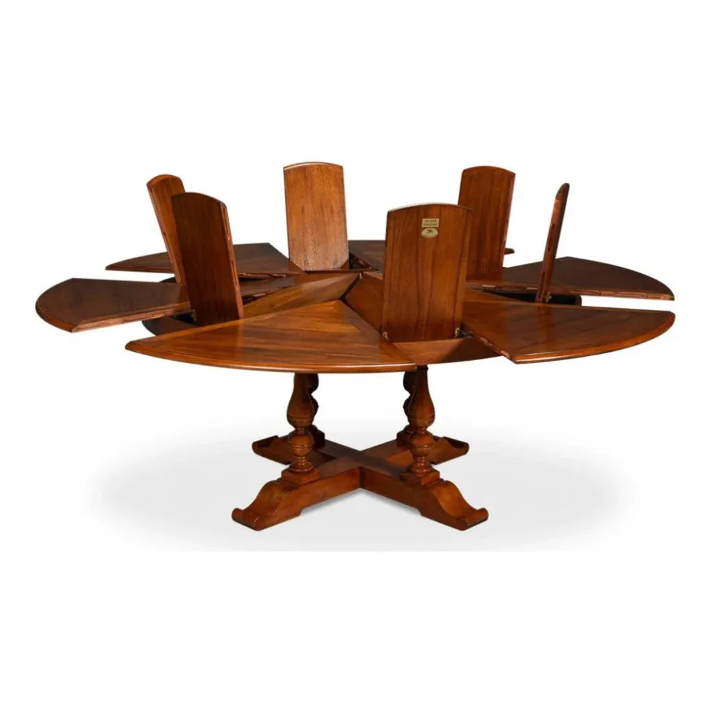 Sarreid Jupe Wooden Brown Round Dining Table