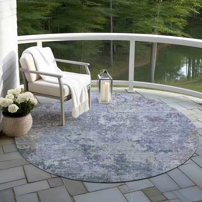 LOOMLAN Rugs Kairi Blue Washable Indoor-Outdoor Rug