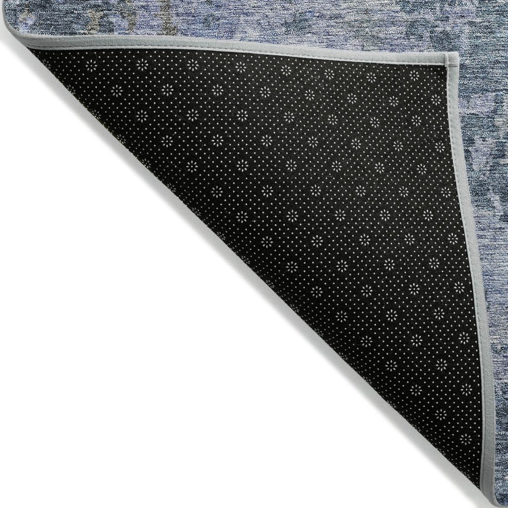 LOOMLAN Rugs Kairi Blue Washable Indoor-Outdoor Rug