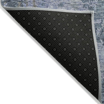 LOOMLAN Rugs Kairi Blue Washable Indoor-Outdoor Rug