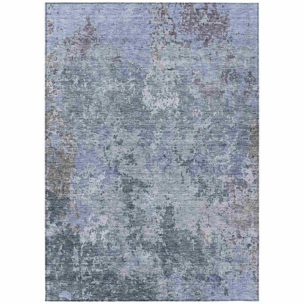 LOOMLAN Rugs Kairi Blue Washable Indoor-Outdoor Rug