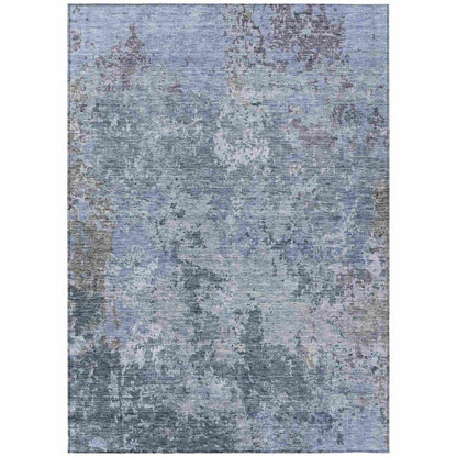 LOOMLAN Rugs Kairi Blue Washable Indoor-Outdoor Rug