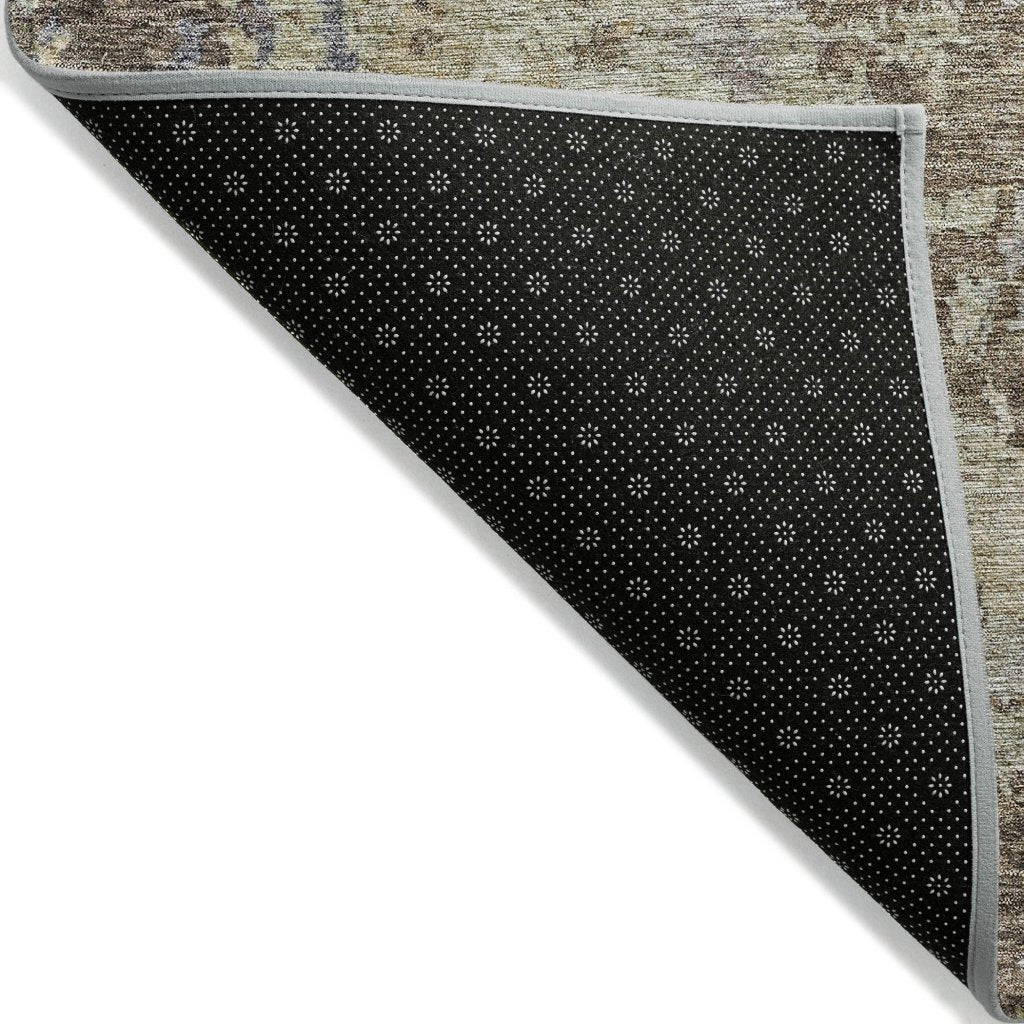 LOOMLAN Rugs Kairi Brown Washable Indoor-Outdoor Rug