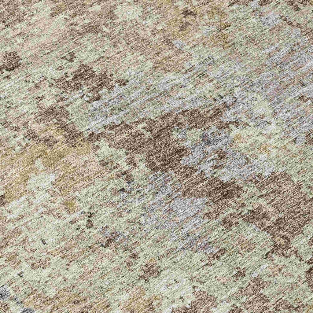 LOOMLAN Rugs Kairi Brown Washable Indoor-Outdoor Rug