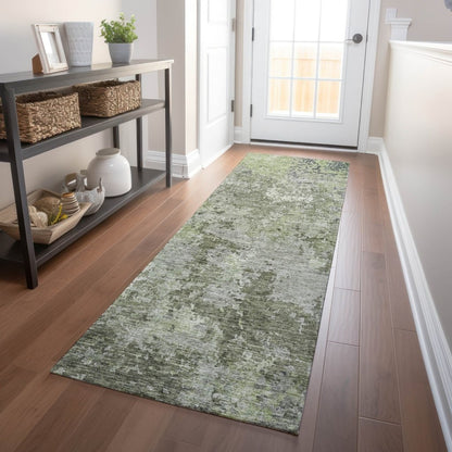 LOOMLAN Rugs Kairi Green Washable Indoor-Outdoor Rug