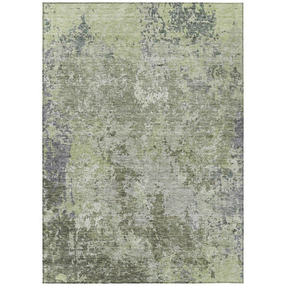 LOOMLAN Rugs Kairi Green Washable Indoor-Outdoor Rug