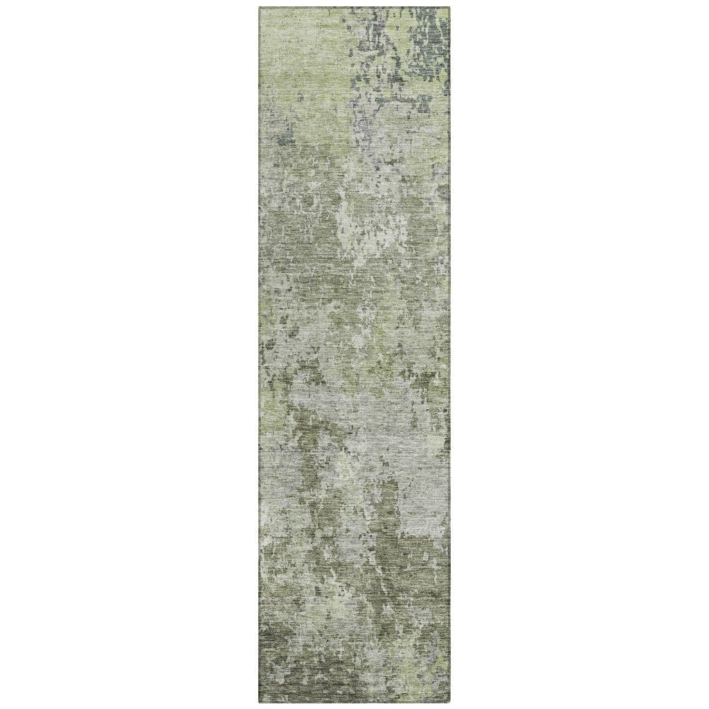 LOOMLAN Rugs Kairi Green Washable Indoor-Outdoor Rug