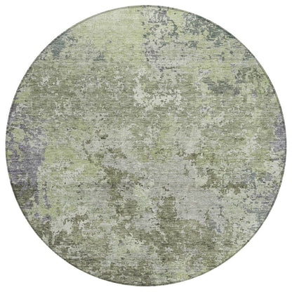 LOOMLAN Rugs Kairi Green Washable Indoor-Outdoor Rug