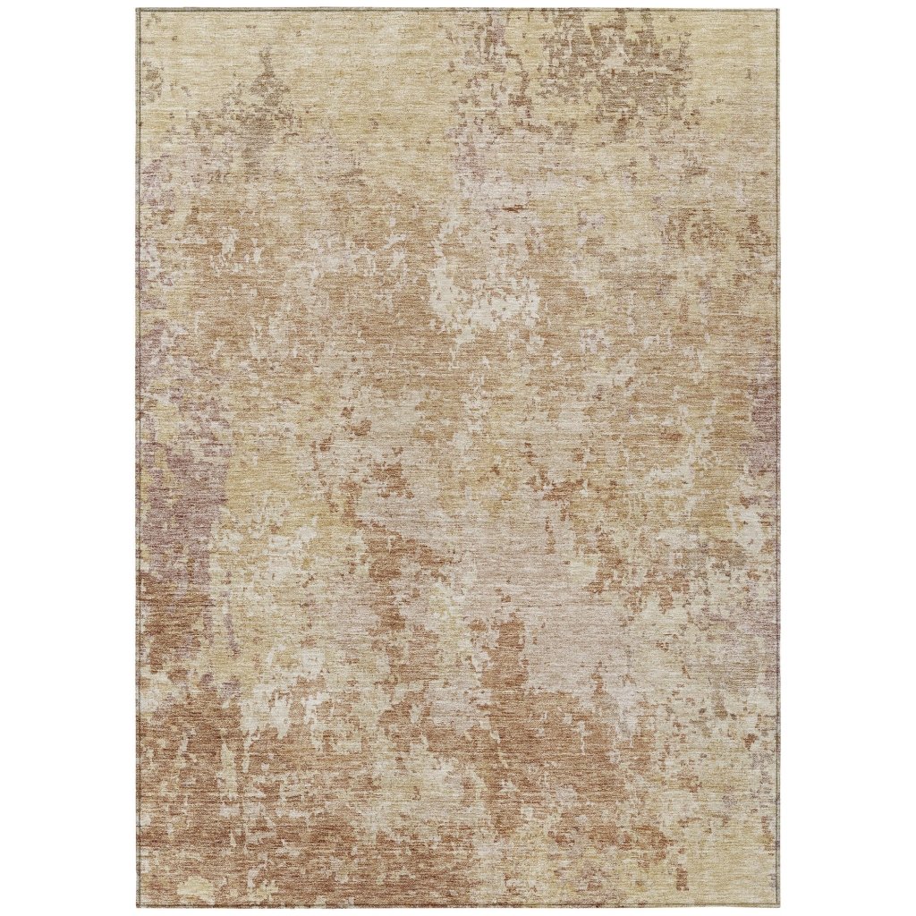 LOOMLAN Rugs Kairi Orange Washable Indoor-Outdoor Rug