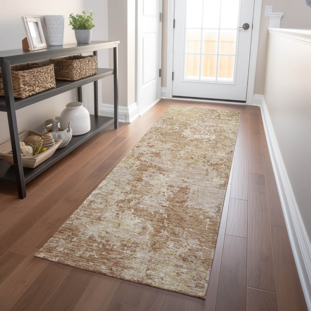 LOOMLAN Rugs Kairi Orange Washable Indoor-Outdoor Rug