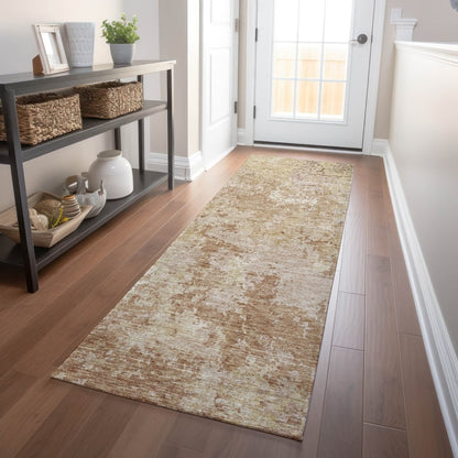 LOOMLAN Rugs Kairi Orange Washable Indoor-Outdoor Rug
