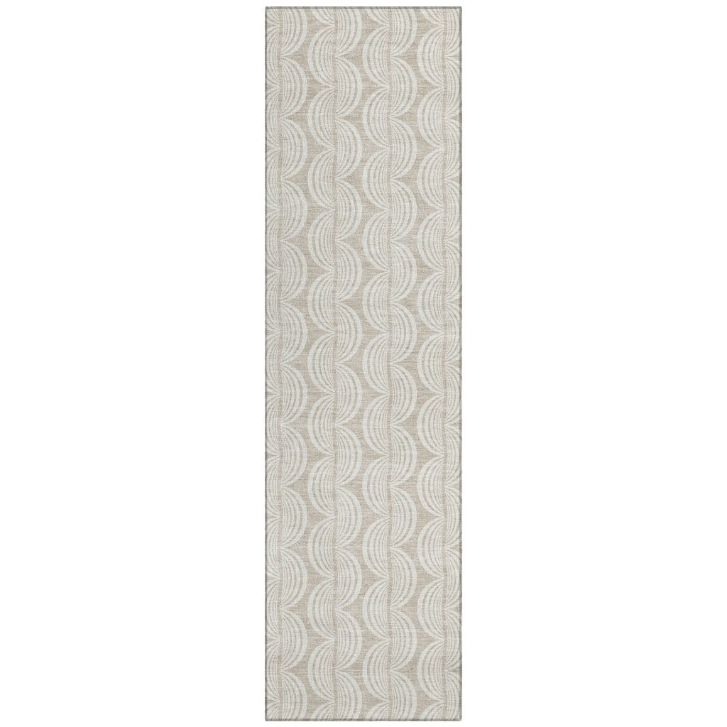LOOMLAN Rugs Kairova Beige Washable Indoor-Outdoor Rug