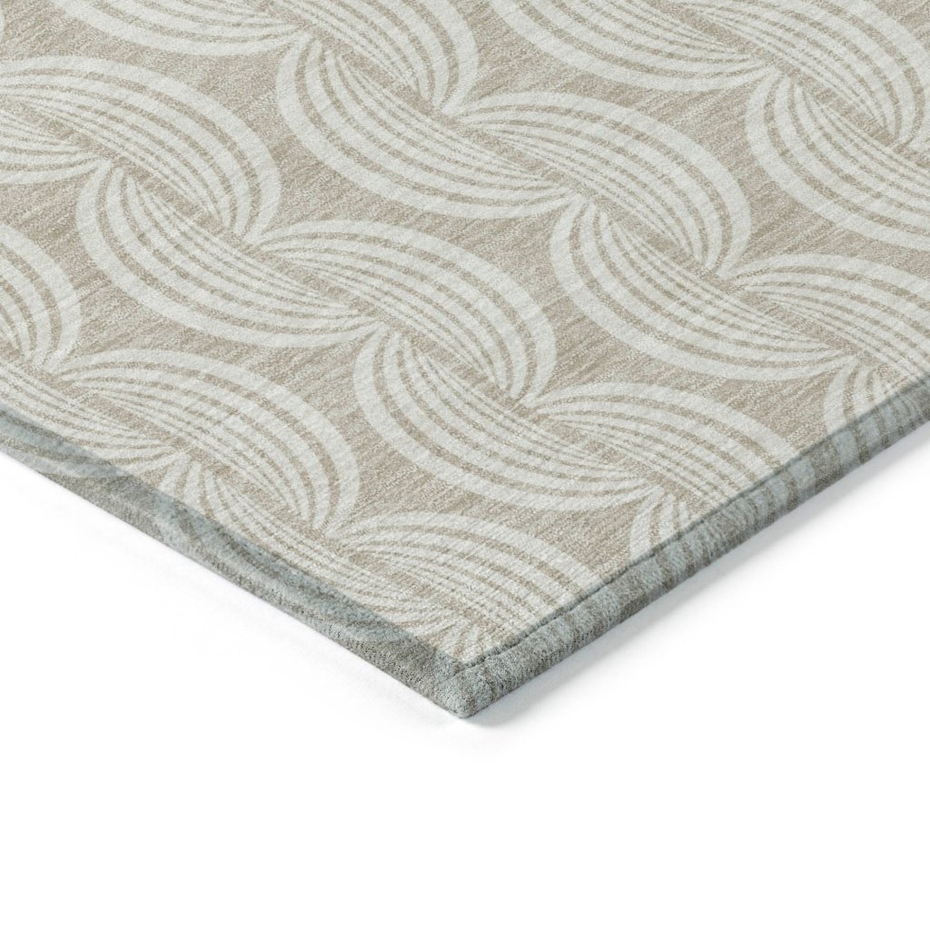LOOMLAN Rugs Kairova Beige Washable Indoor-Outdoor Rug