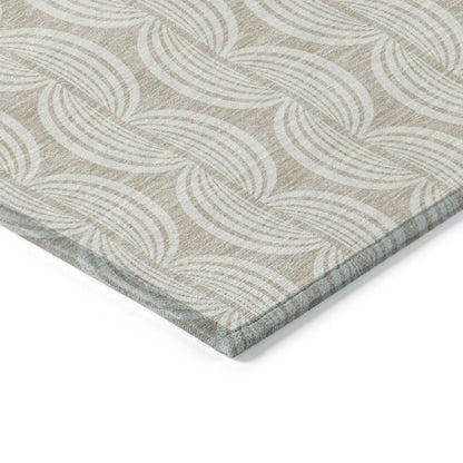 LOOMLAN Rugs Kairova Beige Washable Indoor-Outdoor Rug