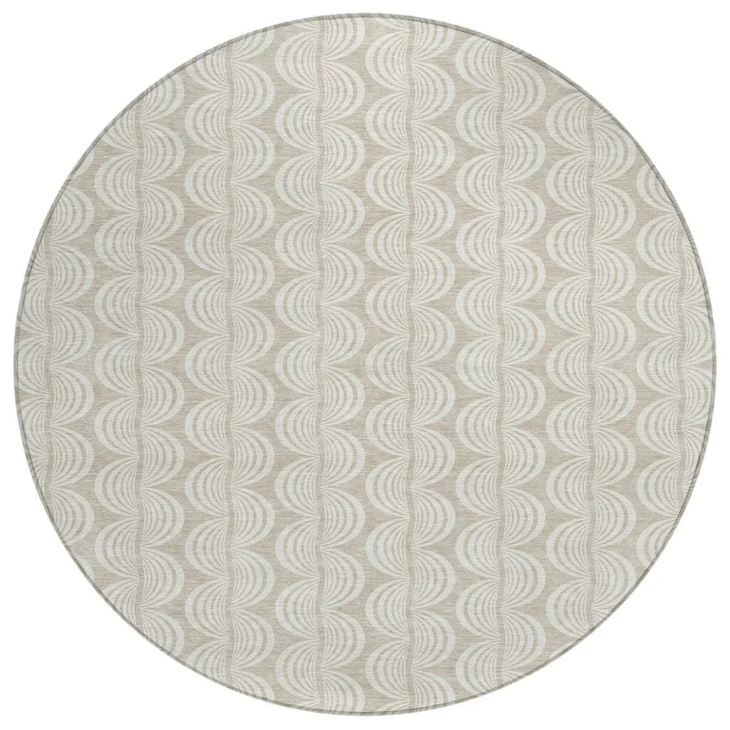 LOOMLAN Rugs Kairova Beige Washable Indoor-Outdoor Rug