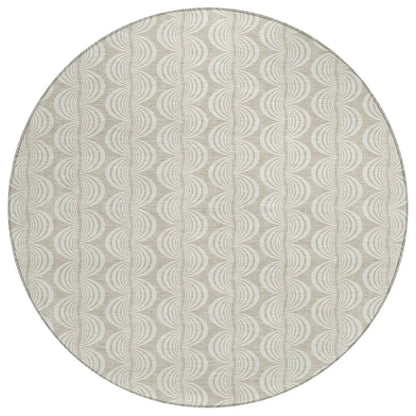 LOOMLAN Rugs Kairova Beige Washable Indoor-Outdoor Rug